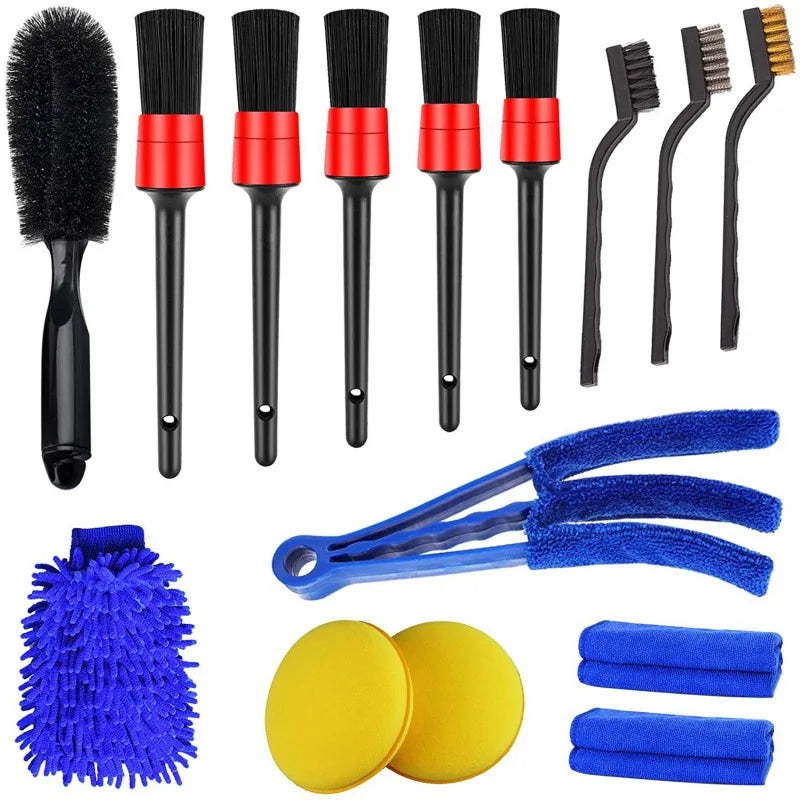 14Set of Car Vent Details Gap Brush Gap Detail Brush Car Cleaning Brush Set