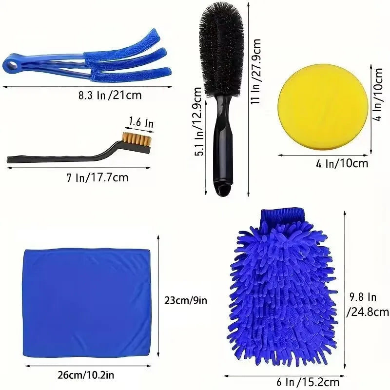 14Set of Car Vent Details Gap Brush Gap Detail Brush Car Cleaning Brush Set