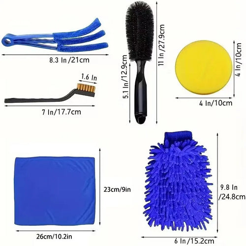 14Set of Car Vent Details Gap Brush Gap Detail Brush Car Cleaning Brush Set