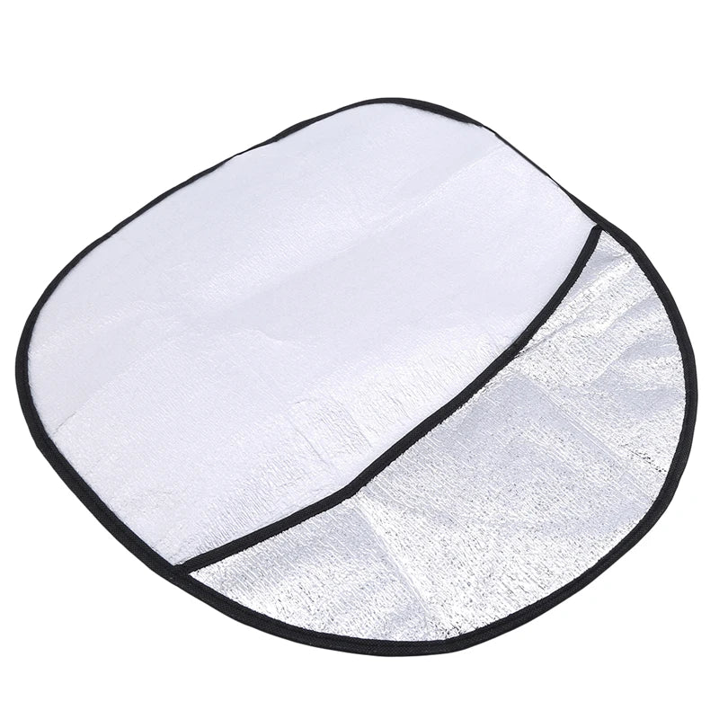 Car Steering Wheel Sun Shade Double Thick Sun Protection Foldable Anti-uv Sunscreen Car Supplies Car Steering Wheel Cover Silver