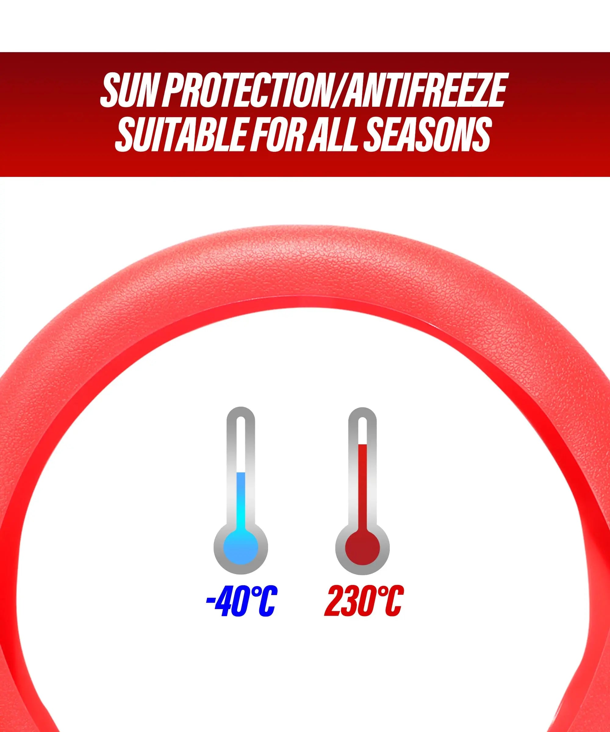 Anti-Slip Silicone Steering Wheel Cover - Universal Fit, Soft & Odorless Fits 14''/15'' Wheels, Durable & All-Season