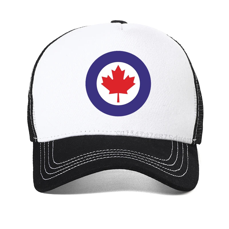 Canada RCAF Air force Motorcycle Baseball Cap fashion summer men Mesh Trucker hats Adjustable Breathable tactics hats