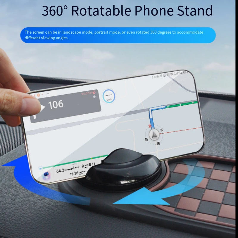 2 in 1 Dashboard Anti Slip Mat with Phone Mount 360-Degree Rotation Car Phone Holder Non-Slip Adhesive Mat for Car