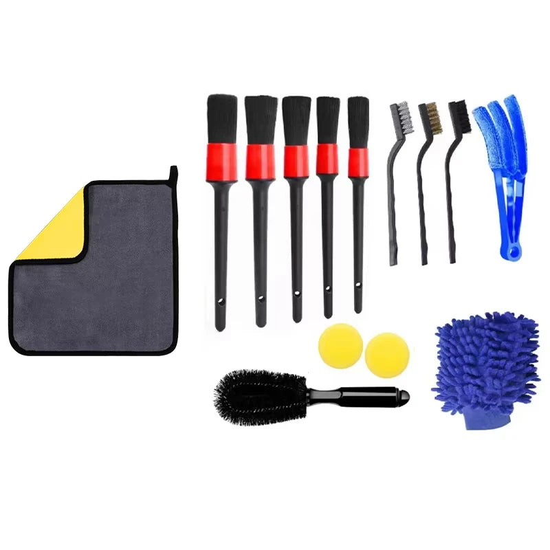 14Set of Car Vent Details Gap Brush Gap Detail Brush Car Cleaning Brush Set