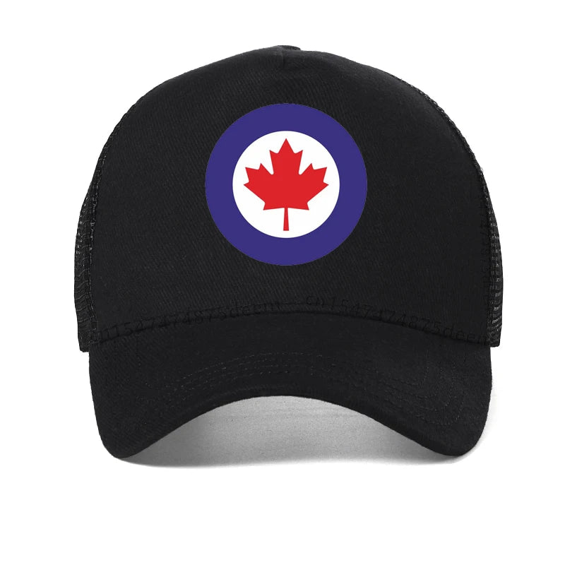 Canada RCAF Air force Motorcycle Baseball Cap fashion summer men Mesh Trucker hats Adjustable Breathable tactics hats