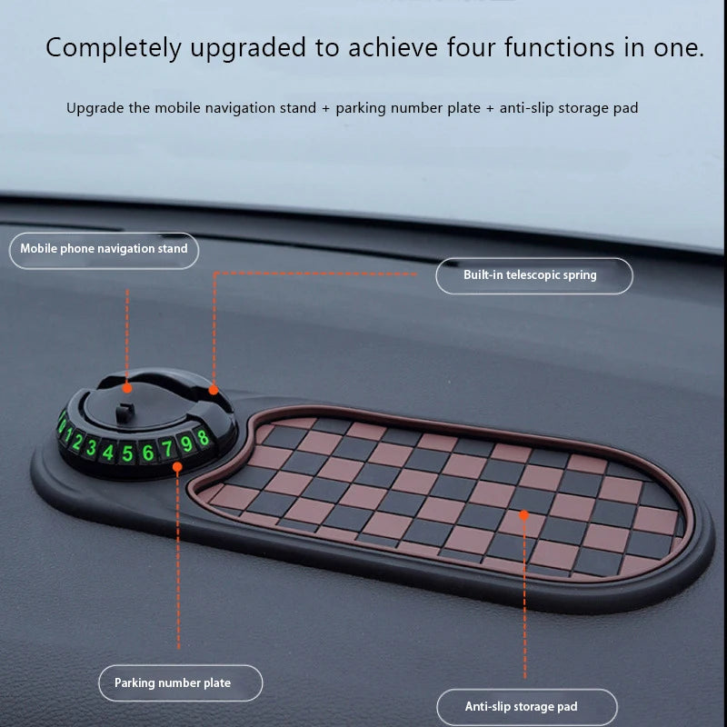 2 in 1 Dashboard Anti Slip Mat with Phone Mount 360-Degree Rotation Car Phone Holder Non-Slip Adhesive Mat for Car