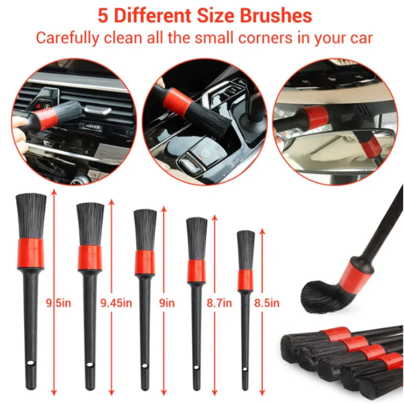 14Set of Car Vent Details Gap Brush Gap Detail Brush Car Cleaning Brush Set