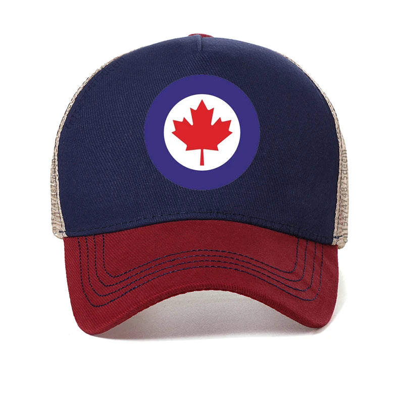 Canada RCAF Air force Motorcycle Baseball Cap fashion summer men Mesh Trucker hats Adjustable Breathable tactics hats