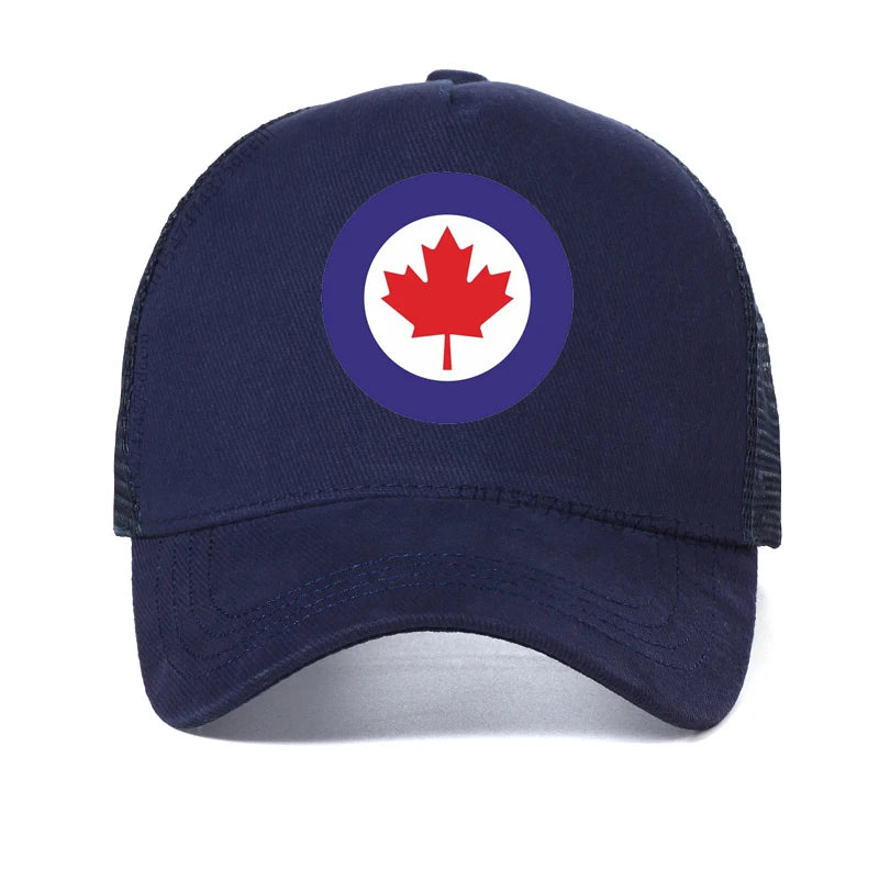 Canada RCAF Air force Motorcycle Baseball Cap fashion summer men Mesh Trucker hats Adjustable Breathable tactics hats