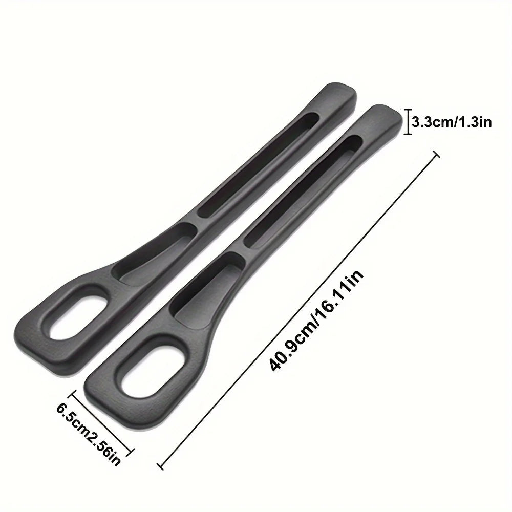 2pc Car Seat Gap Filler Organizer Pu Waterproof Car Seat Gap Plug Strip with 2 Grooves Seat Gap Storage Auto Interior Accessorie