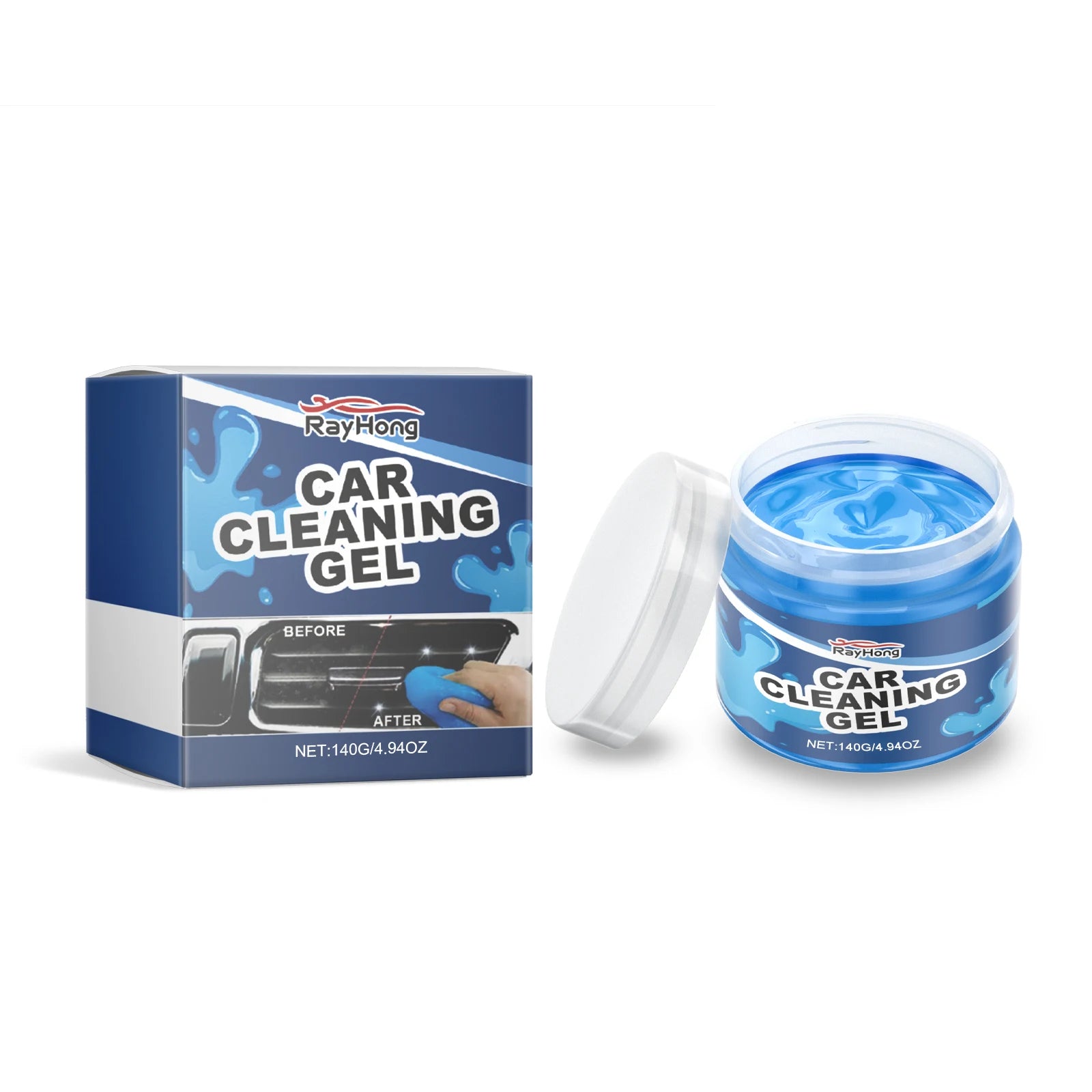 Car Cleaning Gel - Multi-Purpose Soft Adhesive For Air Vents & Interior Crevices, Dust Remover For Vehicle Care (147g)
